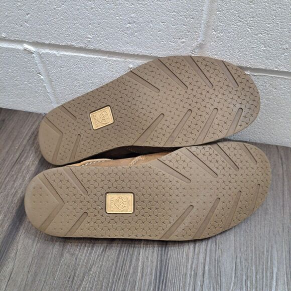 Ariat Moc Style Loafers Cruiser Brown Leather Casual Moc Toe Slip On Shoe Size 7 - Picture 6 of 8